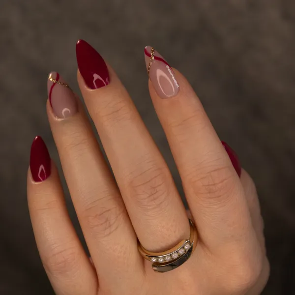 img of Anniversary Nails: A Story of Red Velvet and Gold